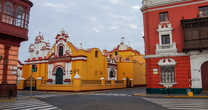 Historical colonial homes in Trujillo
